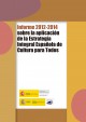 Portada Informe 2012-2014 sobre la aplicación de la estrategia Integral española de cultura para todos