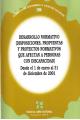 Portada Desarrollo normativo (Disposiciones, propuestas y proyectos normativos que afectan a personas con discapacidad) - Desde el 1 de enero al 31 de diciembre de 2001