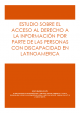 Cubierta Estudio sobre acceso a la información de Personas con Discapacidad en América Latina 
