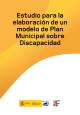 Portada Estudio para la elaboración de un modelo de Plan Municipal sobre Discapacidad