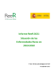 Portada Informe ReeR 2021. Situación de las Enfermedades Raras en 2010‐2018
