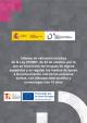 Portada Informe de valoración jurídica de la Ley 27/2007, de 23 de octubre, por la  que se reconocen las lenguas de signos  españolas y se regulan los medios de apoyo  a la comunicación oral de las personas  sordas, con discapacidad auditiva y sordociegas tras 