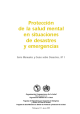 Portada Protección de la salud mental en situaciones de desastres y emergencias